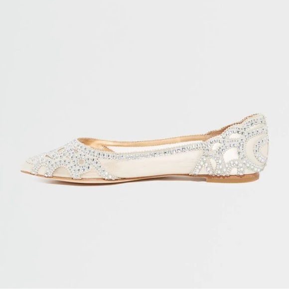 Badgley Mischka Gigi size 9.5 WIDE width, in ivory, NWT - Picture 3 of 12